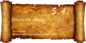 Skolnik Anna névjegykártya
